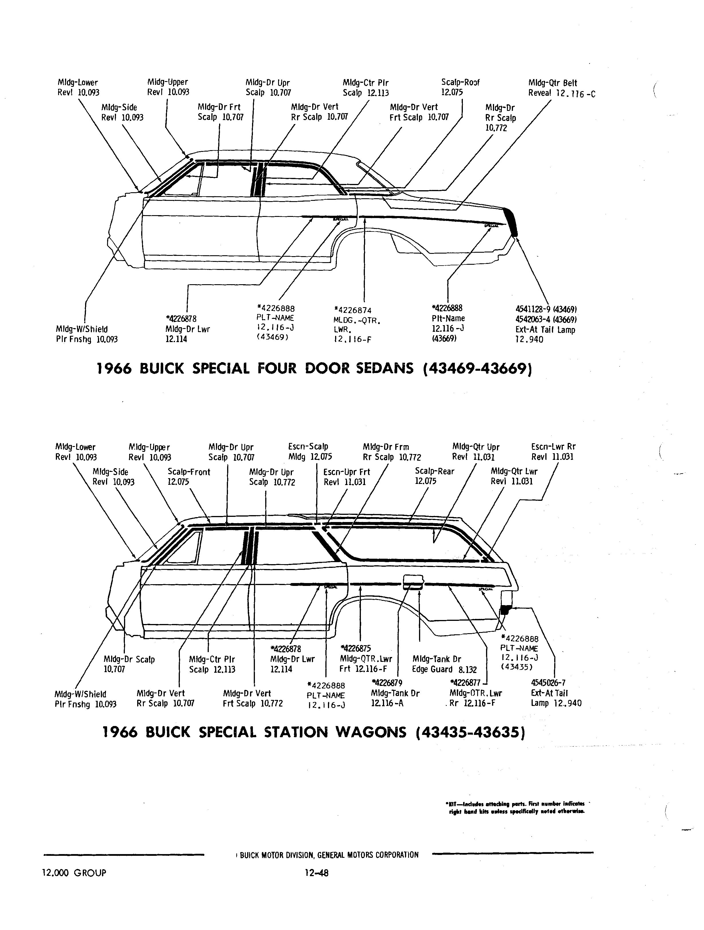 Buick 19401972 Parts illustrations / Buick Chassis And Body